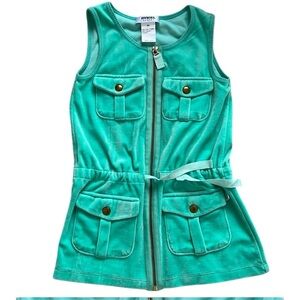 RUKIEL enfant  zip-up velor dress